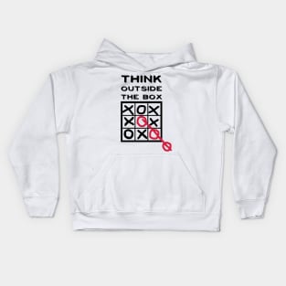 Think outside the box, creative thinking, thoughts are free Kids Hoodie